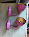 LOCAL PICKUP - Pair of Millie Sconces - Magenta