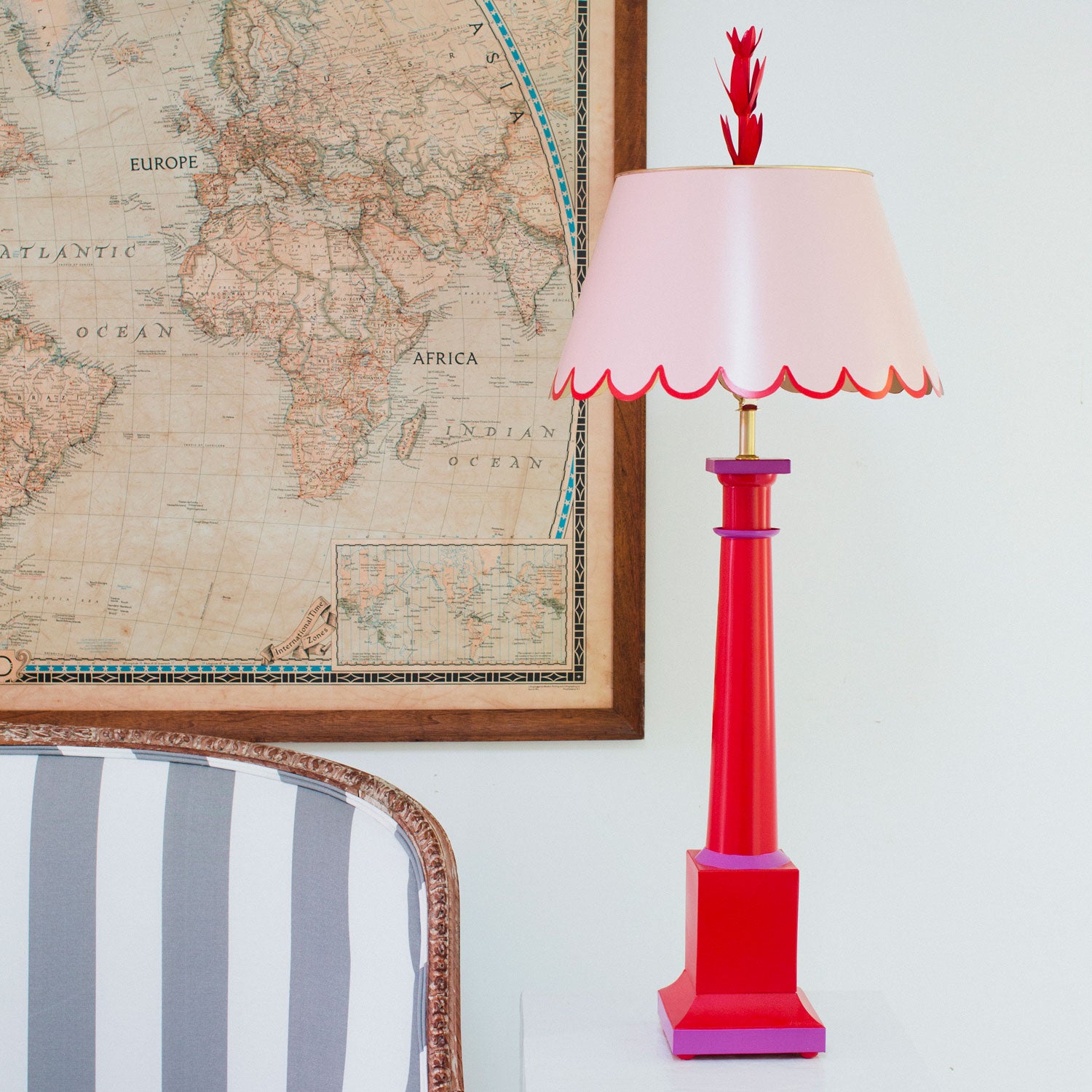 Addie Table lamp, handmade in Mexico from tin