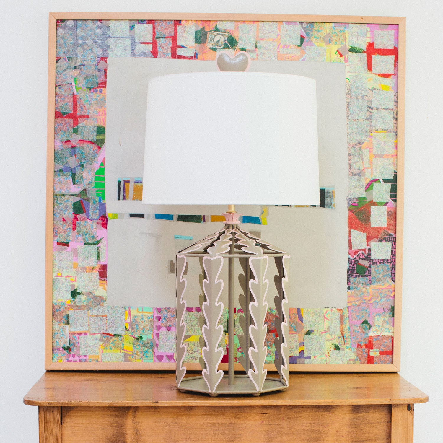 Alice Table Lamp in fun room, kingsport gray and light pink