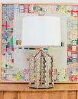 Alice Table Lamp in fun room, kingsport gray and light pink