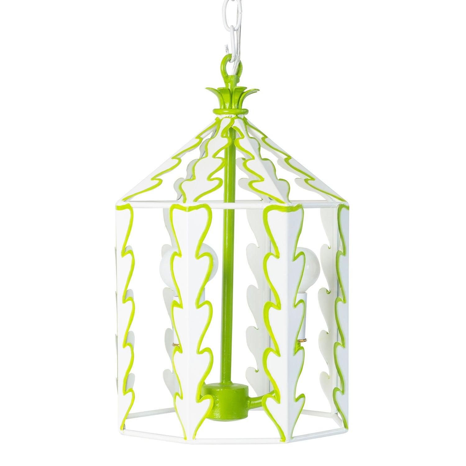 fresh white and green leafy leaf inspired Yola lantern