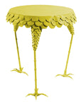 colorful, chartreuse chicken leg side table