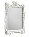 Magalie Mirror papier mache faux bois hand made in Mexico.