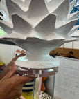 LOCAL PICKUP - Small Artichoke Table Lamp Base - White