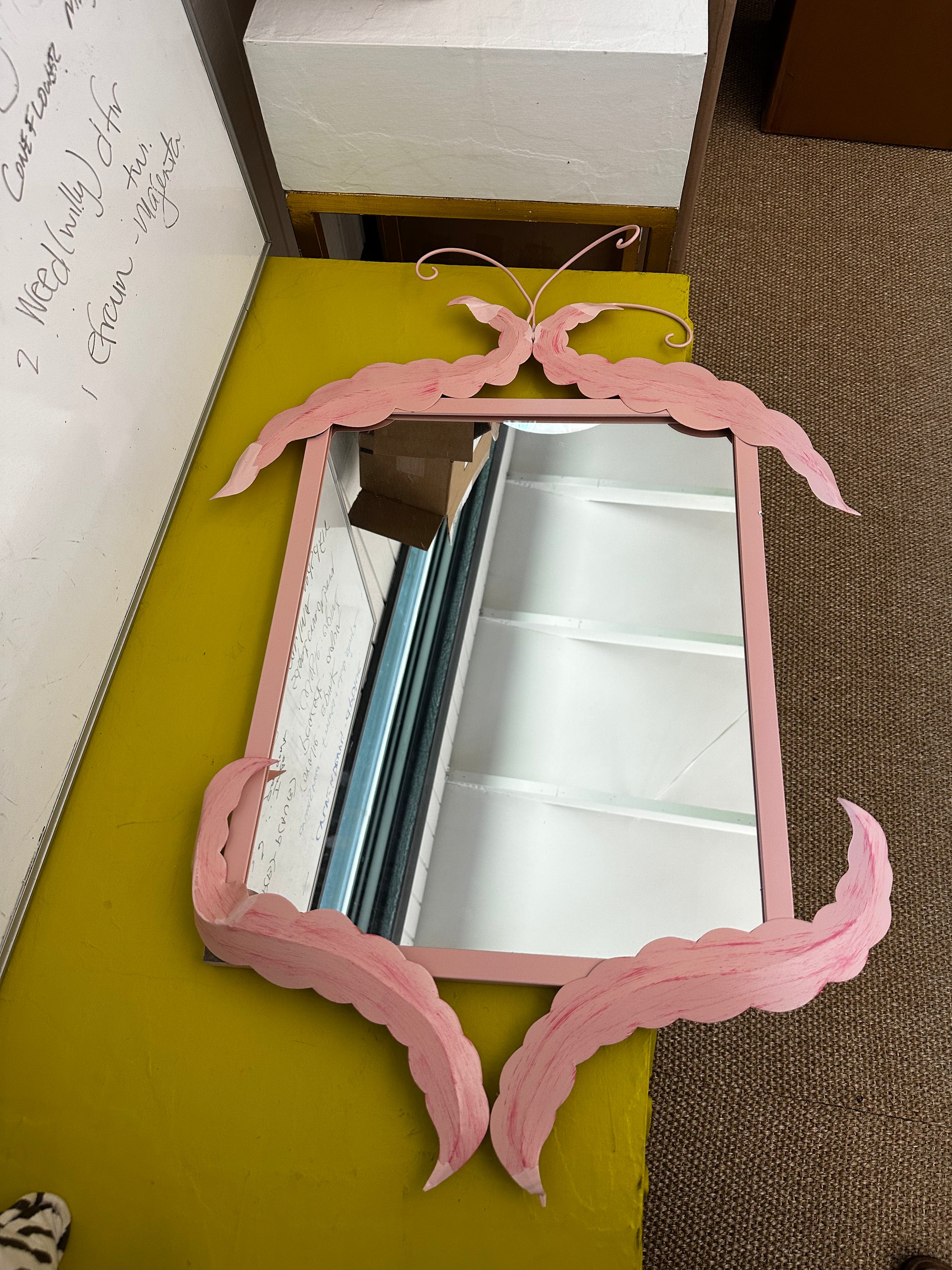LOCAL PICKUP - Pea Pod Mirror - Eraser Pink