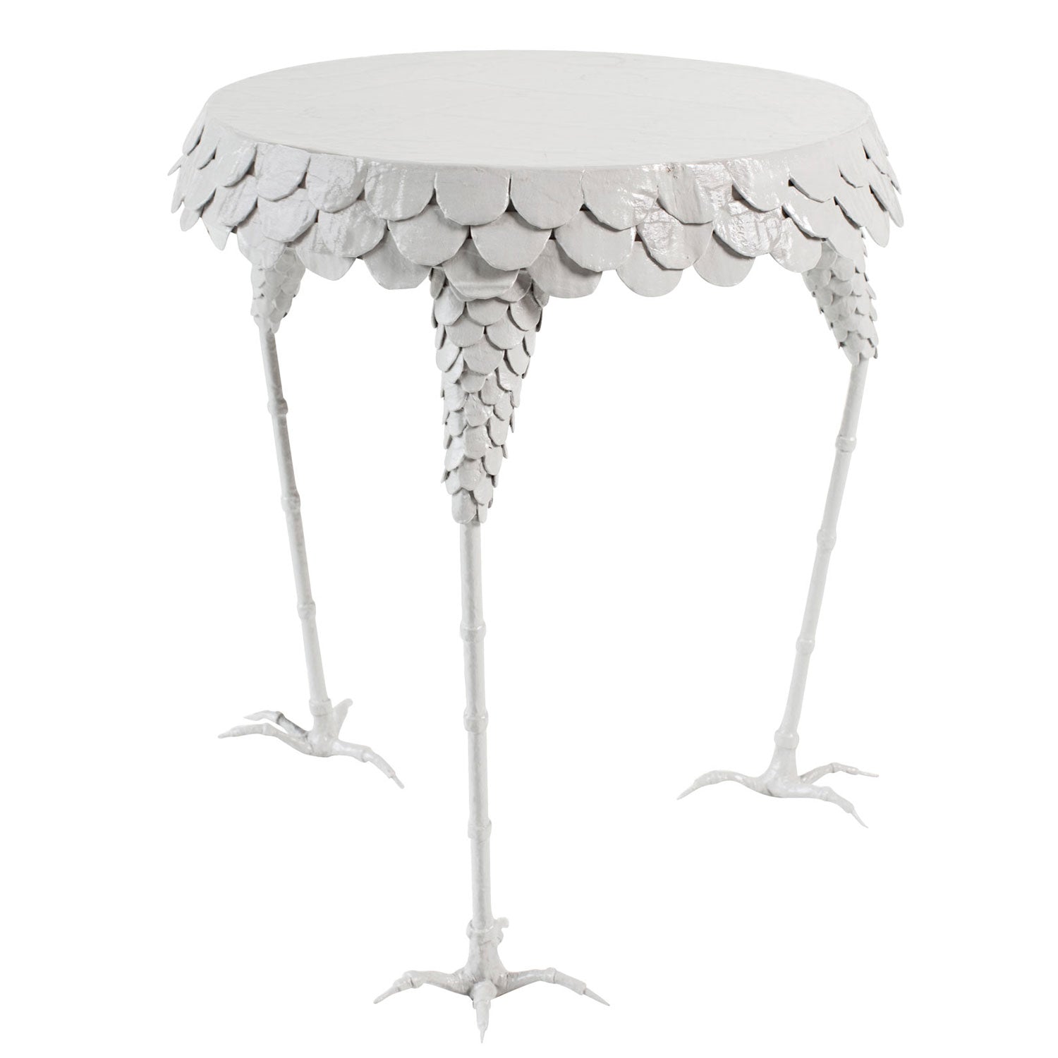 designer chicken themed side table