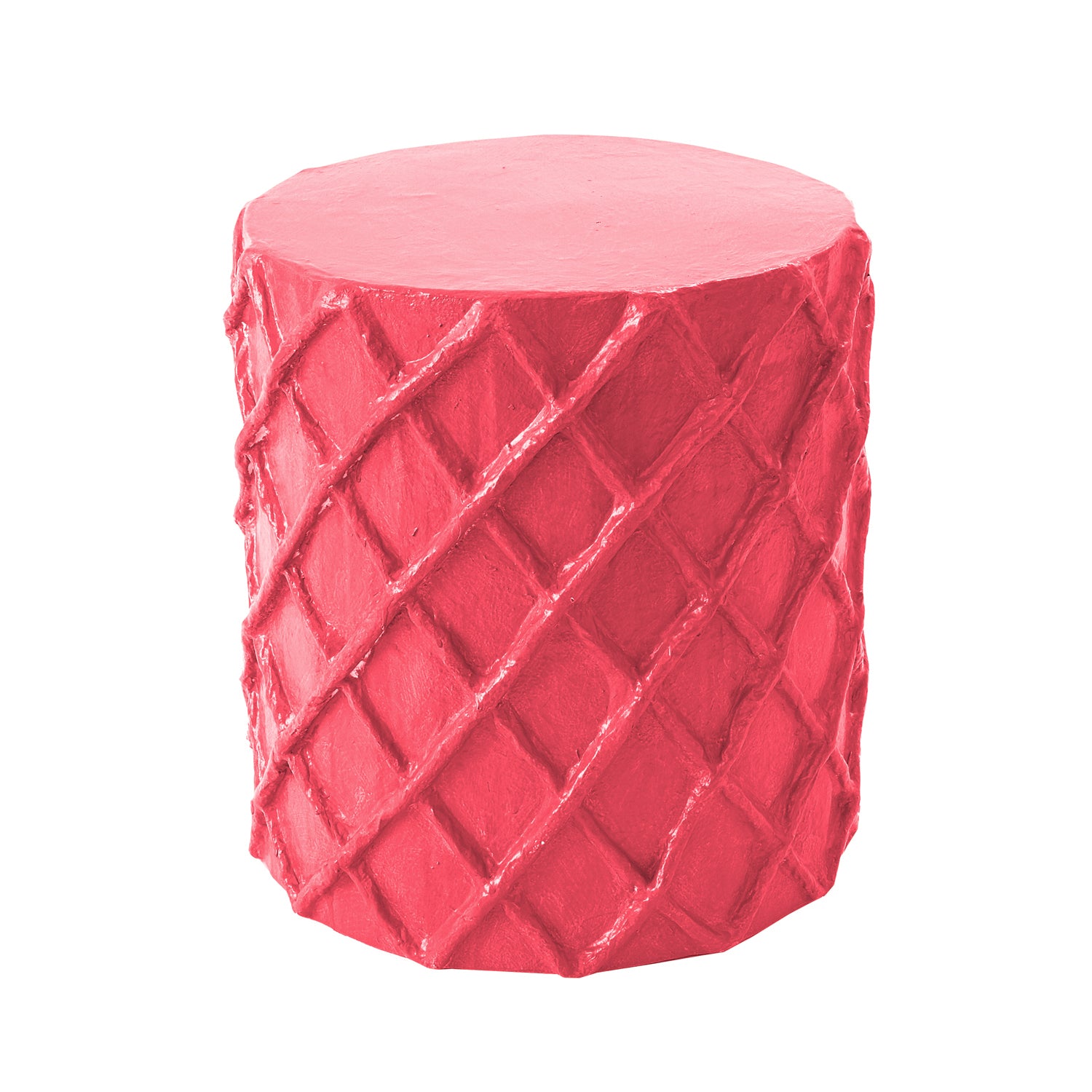 stool or accent table in hot pink