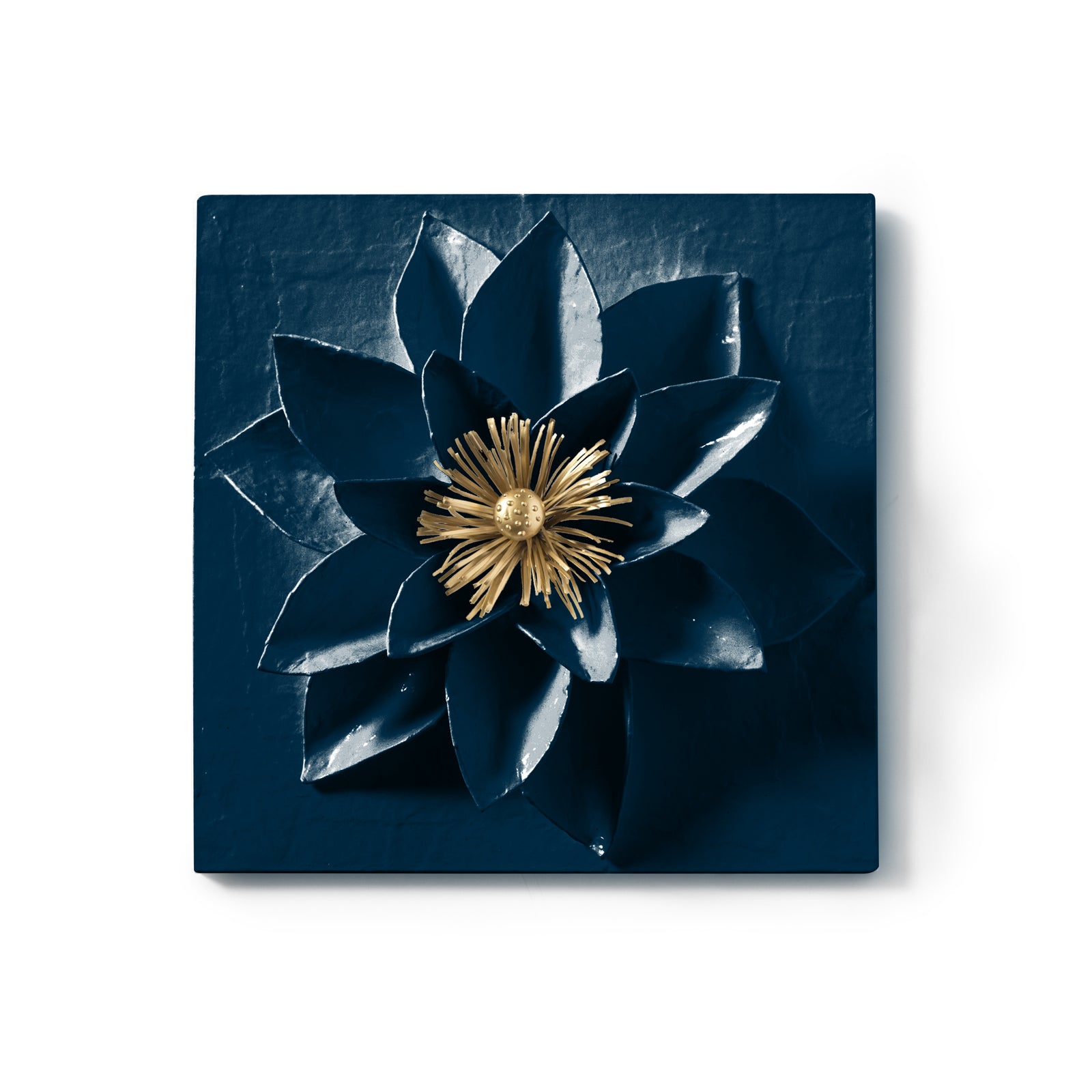 Lotus Flower Wall Tile in Papier Mache